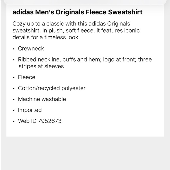 Adidas Originals Trefoil Blue Pullover Sweatshirt - Picture 8 of 8